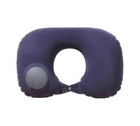Oreiller de cou gonflable en forme de U - Modèle de flocage portable - Avec système de gonflage intégré - Support en trois dimensions - Pliable - Compact - Élastique réglable - Caché