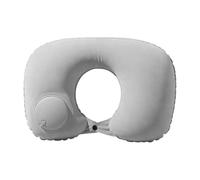 Oreiller de cou gonflable en forme de U - Modèle de flocage portable - Avec système de gonflage intégré - Pliable en 15 secondes - Compact - Élasticité réglable - Valve d'aération cachée