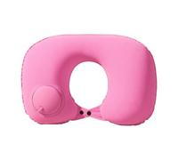 Oreiller de cou gonflable en forme de U - Portable - Modèle de flocage - 15 secondes - Système intégré - Pliable - Compact - Élastique - Valve d'aération cachée - Bord composite