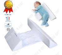 Oreiller De Couchage Latéral Côté Bébé Support 43 * 10 * 10 Cm Anti Tête Plate Naissance 2 Ans Ajustable - Blanc Support Maintient