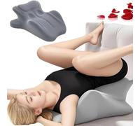 Oreiller de Couple 27° pour Plus d'intimité - Soutien en Mousse à mémoire de Forme | Posture Ergonomique, Oreiller Multifonctionnel pour Les lombaires, Les Jambes et la tête,Gris