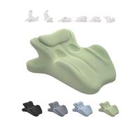 Oreiller de couple ChiroMonk, oreiller de couple à 27 degrés pour l'intimité, coussin compensé en mousse à mémoire de forme pour un soutien intime et dorsal, oreillers de couple rebondissants (Green)