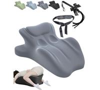 Oreiller de couple pour intimité, oreiller de couple à 27 degrés, multifonctionnel et ergonomique, pour intimité, toutes les positions parfaites (vert) (gris)