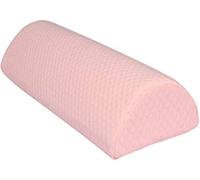 Oreiller de jambe demi-lune oreiller cervical coussin lombaire et inférieur du dos housse lavable Rose