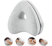 Oreiller de Jambe Oreiller de Genou Oreiller de Couchage Latéral Ergonomique avec Oreiller en Mousse à mémoire de Forme optimale pour Dormeurs sur Le côté Oreiller de Positionnement avec Housse