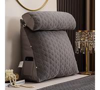 Oreiller de Lecture de lit, Coussins de lecture, coussin de lecture, coussin de soutien lombaire, coussin de dossier, oreiller de chaise de lit, pour adultes - avec rouleau de cou pour lire, se déten