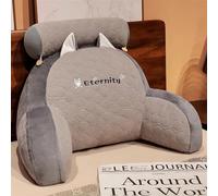 Oreiller de Lecture en Latex Sensible à la température, Coussin de Chevet, Support de Taille, Grand Dossier, Nouvelle Collection Hiver 2023 (Color : Gray, Size : 70 * 45cm)