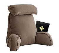 Oreiller de Lecture en Mousse à Mémoire de Forme,Extra-Large Coussin de Lecture avec Cou Amovible,Coussin Lombaire Lit avec Bras,Coussin Dossier Canapé pour Jouer,Lire,Regarder la Television