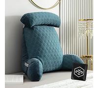 Oreiller de Lecture pour Lit,Coussin de Lecture avec Accoudoirs,Cousin Support Lombaire avec Traversin Amovible et Bras de Soutien Supérieur,Oreillers De Soutien | Coussin de Dossier pour Travail