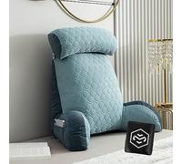 Oreiller de Lecture pour Lit,Coussin de Lecture avec Accoudoirs,Cousin Support Lombaire avec Traversin Amovible et Bras de Soutien Supérieur,Oreillers De Soutien | Coussin de Dossier pour Travail
