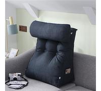 Oreiller de lecture pour tête de lit, 60 x 55 x 30 cm, coussin de soutien lombaire doux avec housse amovible, grand lit, canapé, tête de lit, coussin de soutien dorsal pour jeux vidéo, regarder la