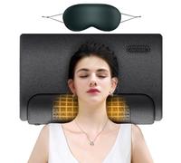 Oreiller de massage de la colonne cervicale avec fonction vibration et compresse chaude pour améliorer le confort du sommeil et protéger la colonne vertébrale et le cou Livré avec un cache-œil