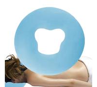 Oreiller de massage du visage en silicone - Coussin rond doux en gel sans | Appui-tête de salon de beauté, superposition de table de spa, berceau de soutien face le bas pour détendre la t