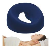 Oreiller de massage face le bas, coussin de sieste sujet, soutien du cou de voyage, mousse à mémoire de forme, housse respirante, 27,9 x 22,9 cm, taille compacte, idéal pour la relaxation en