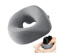 Oreiller de massage pour le visage avec appuie-tête : oreillers faciaux à mémoire de forme, coussin amovible en mousse, support de tête pour dormir sur le côté, perforation de l'oreille après la