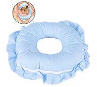 Oreiller de massage SPA, Coussin de repos pour sieste avec oreiller creux en polyester pour le visage Relax Relax avec trou de respiration(Blue)