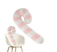 Oreiller De Noël - Peluche 35cm/53cm | Coussin Forme De Sucre D'Orge (Canne À Sucre) Et Sucette | Oreiller De Noël En Peluche Rose Douce Pour Canapé, Causeuse, Appui De Fenêtre Et Décoration De Fêtes