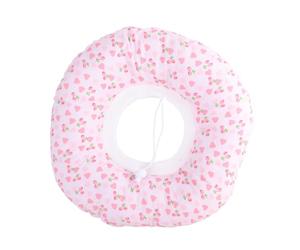 Oreiller de Perçage, Oreille d'Oreille Oreilleur Oreiller Coton Pression d'inflammation Mendon Relief Gardée Piercing Piercer pour les Dormeurs Latéraux 12,6 Pouces (Rose clair en forme de coeur)