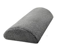 Oreiller de pied, coussin de repose-pieds inclinable, traversin demi-lune avec bande élastique, canapé multifonctionnel pour tête/cou/taille/jambe 23x10x4