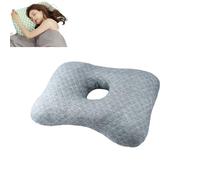 Oreiller de piercing d'oreille pour personnes dormant sur le côté - Oreillers en forme de donut avec trou pour soulager la douleur des oreilles et l'inflammation, les escarres, protège-oreilles