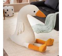 Oreiller De Poupée D'âne, Grande Poupée En Peluche De Lion, Grande Oie Blanche, Girafe, Oreiller Long, Oreiller De Jambe Oie Blanche - 105 Cm 0,84 Kg
