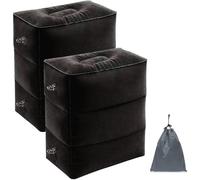 Oreiller de Repose-Pieds, 2 Pièces Repose-Pied Coussin pour Les Enfants de Repos, Coussins Réglables en Hauteur pour Le Repos des Jambes des Avions, des Voitures, des Autobus, des Trains, Le Bureau