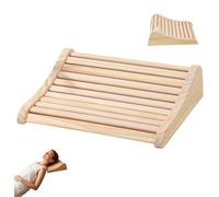 Oreiller de sauna - Appui-tête de sauna, oreiller en bois fabriqué à la main avec courbe ergonomique pour le soutien du cou - Accessoire en bois pin naturel pour spa et salle bain