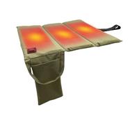 Oreiller de siège chauffant ergonomique alimenté, Army Green | Tissu universitaire modifiable, plan pliable avec 3 niveaux de pour incidents sportifs, sièges extérieurs