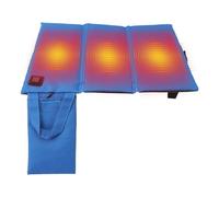 Oreiller de siège chauffant ergonomique alimenté, Blue | Tissu universitaire modifiable, plan pliable avec 3 niveaux de pour incidents sportifs, sièges extérieurs
