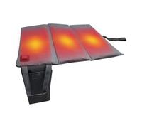 Oreiller de siège chauffant ergonomique alimenté, Dark Grey | Tissu universitaire modifiable, plan pliable avec 3 niveaux de pour incidents sportifs, sièges extérieurs