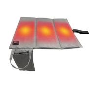 Oreiller de siège chauffant ergonomique alimenté, Matte gray | Tissu universitaire modifiable, plan pliable avec 3 niveaux de pour incidents sportifs, sièges extérieurs