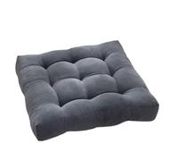 Oreiller de Sol carré for siège de Sol, Coussin de méditation, siège de Yoga, oreillers à Genoux, Coussins touffetés épais, Tapis de Balcon pour Balcon(Corduroy Dark Grey,45x45cm)