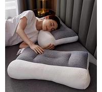 Oreiller De Soutien du Cou, Oreiller Ergonomique pour L'ApnéE du Sommeil, Oreiller OrthopéDique pour Le Sommeil Profond Et L'ApnéE du Sommeil (Blanc 40x60cm)