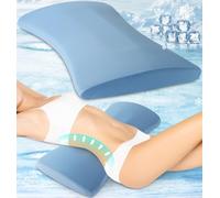 Oreiller de soutien lombaire pour soulager les douleurs dorsales : oreiller bas du dos pour dormir - Oreiller de taille en mousse à mémoire de forme - Coussin traversin de dos rafraîchissant pour les