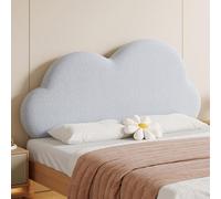 Oreiller De Tête De Lit Coin Mignon Protection Anti-Collision Tête De Lit | Dossier En Forme De Nuage,Coussin De Canapé-Lit Lit De Chevet, Soutien Lombaire Rembourré,Gris,Paste 39"/Twin