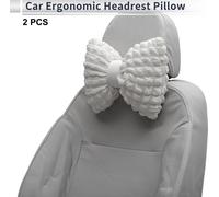 Oreiller De Tête De Voiture Ergonomique Confortable Coussin Soutien Pour Cou Oreiller Siège Voiture Polyester Mousse À Mémoire Largeur Ajustable Beige 2 Pcs Pour Conduire Voyager
