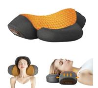 Oreiller de traction cervicale for les douleurs au cou et aux épaules, masseur de cou rechargeable avec chaleur, correcteur de posture for un usage quotidien(Black)