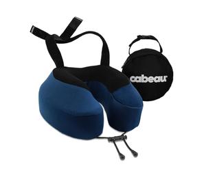 Oreiller de Voyage Cabeau Evolution S3 - Attache-toi au siège de l’Avion - Empêche Que ta tête ne Tombe en Avant - Détends-toi avec de la Mousse à mémoire de Forme Moelleuse - Tissu Quick-Dry pour