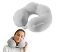 Oreiller de voyage cervical ergonomique d'avion hypermotion gris 26x26 cm