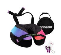 Oreiller de voyage en mousse à mémoire de forme Cabeau The Neck's Evolution TNE S3. Avec sangles de fixation, il offre un soutien à 360 degrés po