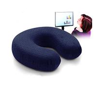 Oreiller de Voyage en Mousse à Mémoire U-Forme, Coussin de Voyage Déhoussable, Tour de Cou Nuque Ultra-Doux Confortable pour Dormir sur Avion/Train/Voiture/TGV Ou en Ligne de Lecture de Bureau