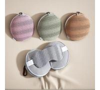 Oreiller de voyage et masque de sommeil 2-en-1 : Cache-yeux pour avion, bureau et repos en vol Light Gray