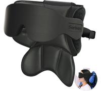 Oreiller De Voyage, Oreiller D'avion Avec Masque De Sommeil, Oreiller De Soutien Cervical À 360°, Essentiels De Voyage Portables, Sangle De Tête Réglable Pour Sièges Sans Appuie-Tête, Noir