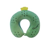 Oreiller de voyage pour enfants en coton doux en forme de U, coussin de soutien du cou lavable, housse à fermeture éclair, coussin portable confortable de soutien du cou