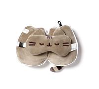 Oreiller de Voyage - Puckator - Pusheen - Peluché 2-en-1 - Masque Yeux - Beige