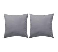 vidaXL Oreillers d'extérieur Lot de 2 45 x 45 cm Résistants à l'eau et aux UV Gris