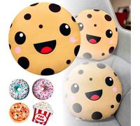 OREILLER Donut XXL 45 cm, Pop Corn, Pizza, Cookie Oreiller avec emballage cadeau , Matériel d'oreiller, Oreiller pour enfants (Cookie)