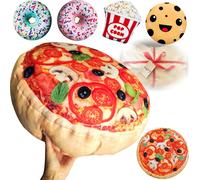 OREILLER Donut XXL 45 cm, Pop Corn, Pizza, Cookie Oreiller avec emballage cadeau , Matériel d'oreiller, Oreiller pour enfants (Pizza XXL)