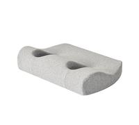 Oreiller d'oreille à double trou, oreiller en mousse à mémoire forme avec trou d'oreille, oreiller perçant les oreilles pour les dormeurs latéraux, pour le soulagement douleur liée au CNH,Gris