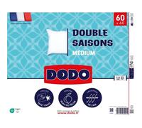 DODO - Oreiller double saisons VOLUPT'AIR - 60 x 60 cm - 100% Polyester - Blanc